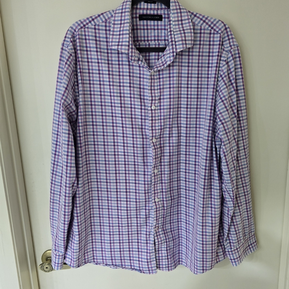 Purple Checkered Men's Shirt